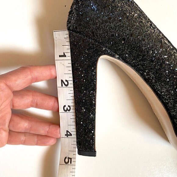 Miu Miu Black Glitter Closed Toe Platform Shoes size EU 38.5 US 8.5 Barbie - Picture 12 of 14